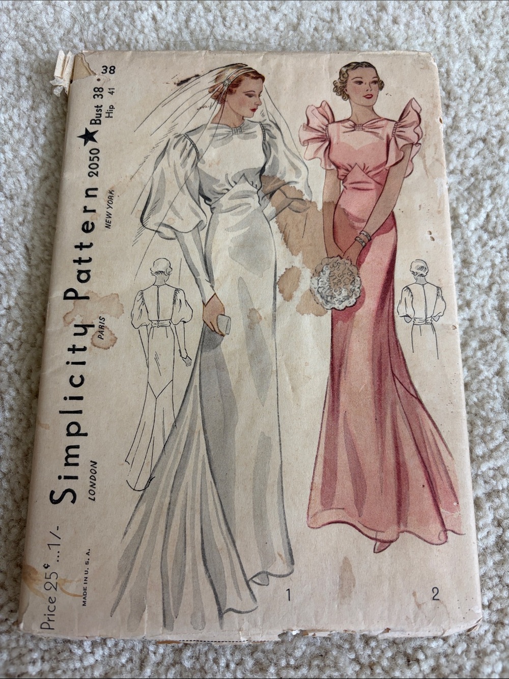 Vintage Simplicity Women’s Dress Pattern — Bridal & Evening wear